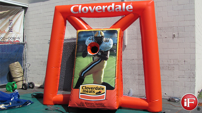 qb wedge inflatable game, football inflatable game, inflatable sports game, custom inflatable game