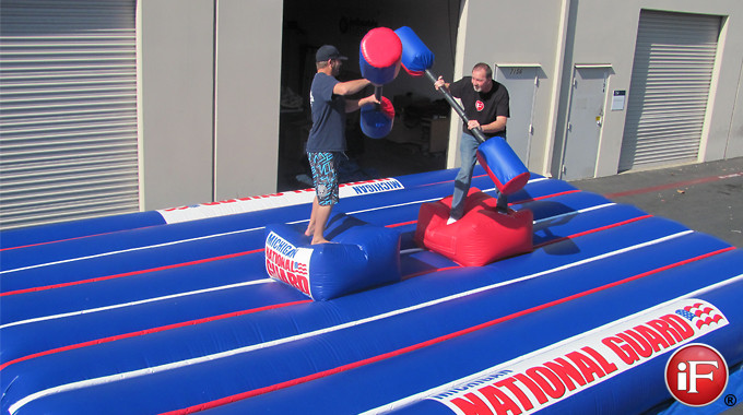 inflatable joust, gladiator joust inflatable, joust inflatable, inflatable game