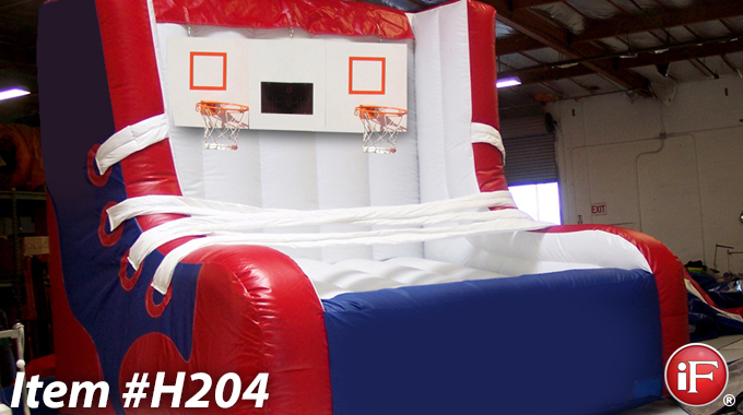 boot shoot inflatable basketball game, military inflatable game, gsa inflatable sports games