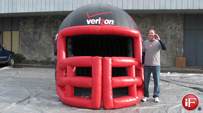 inflatable football helmet, custom football helmet, inflatable football tunnel, inflatable tunnel