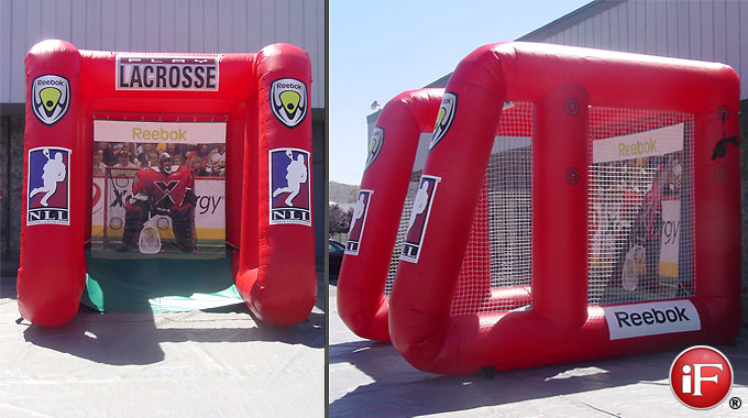 inflatable lacrosse game, inflatable sports game, lacrosse inflatable, inflatable sports pen