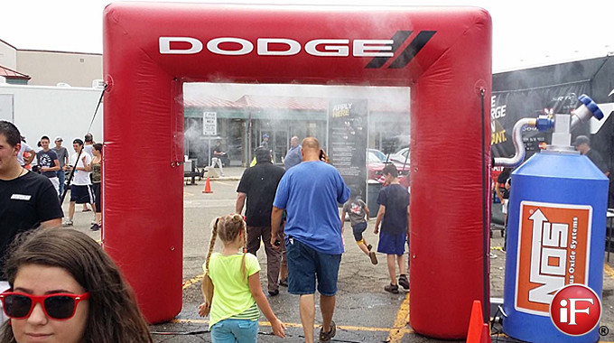 misting arch, inflatable misting archway, misting race arch, inflatable misting finish line