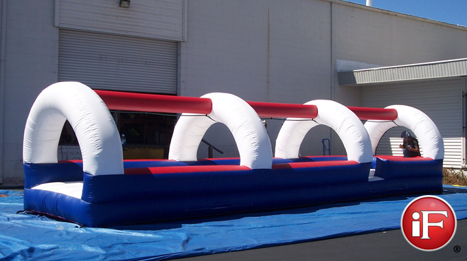 inflatable slippery slide, inflatable games, custom inflatable slides, branded inflatable games